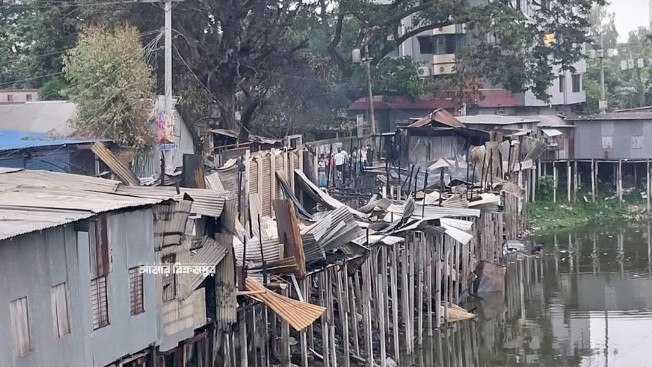 মুন্সিগঞ্জের শ্রীনগরে মধ্য রাতে আগুনে পুড়ে ছাই হয়ে গেছে ১৯টি দোকান