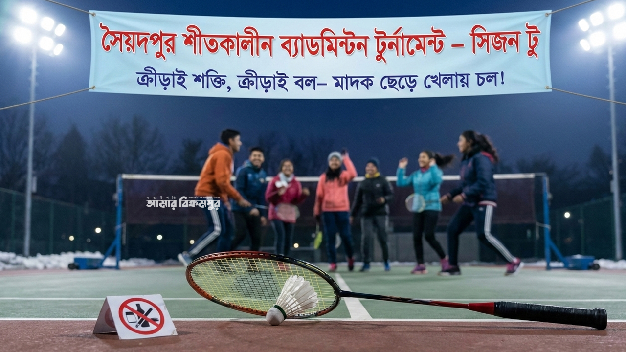 চ্যাম্পিয়ন হলেই ৫০ হাজার! জমকালো আয়োজনে ফিরছে সৈয়দপুর শীতকালীন ব্যাডমিন্টন