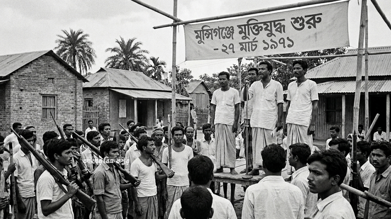 আজ ২৭ মার্চ: ১৯৭১ সালের আজকের দিনে পুরোদমে মুক্তিযুদ্ধ শুরু হয় মুন্সিগঞ্জে