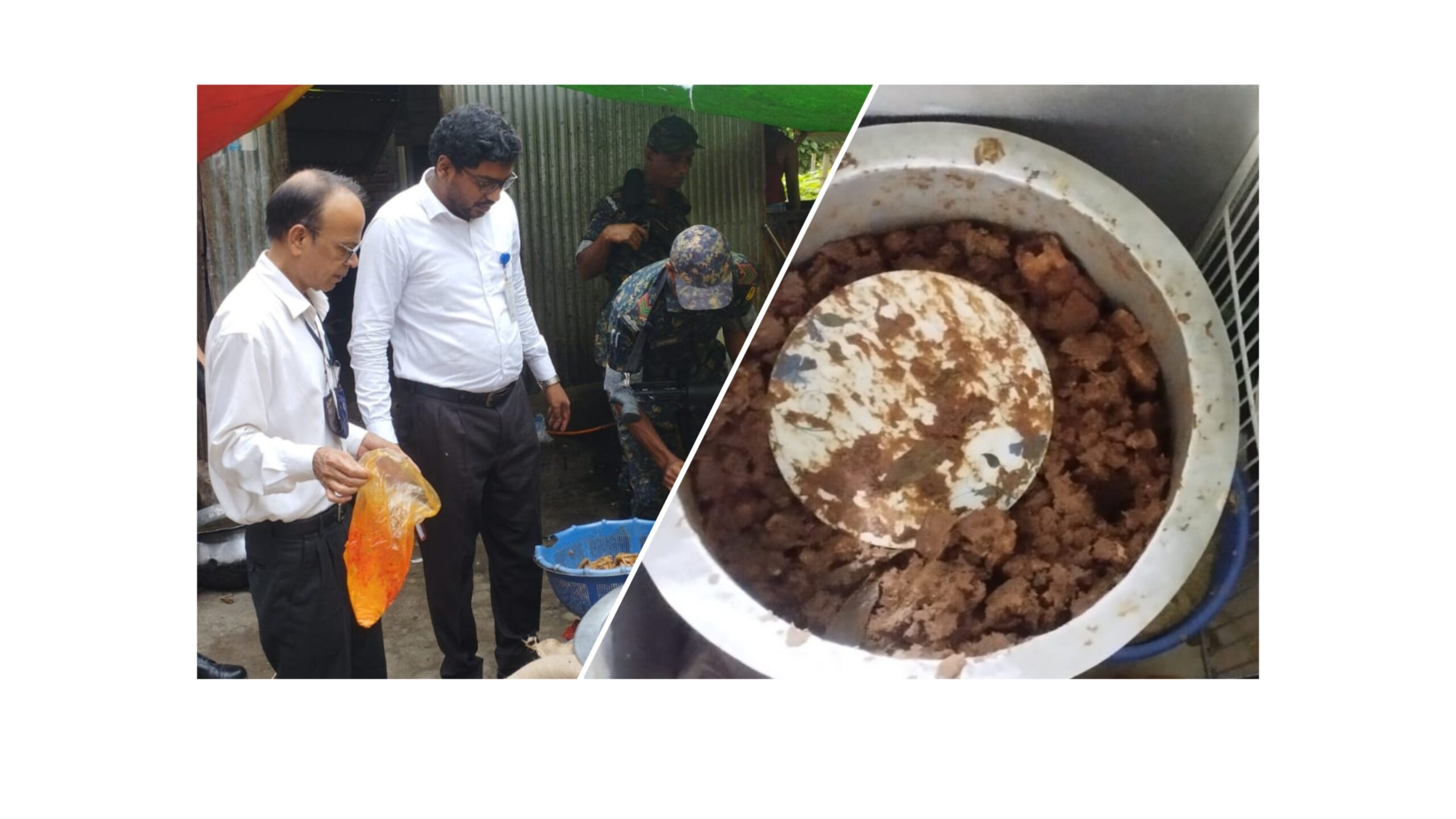 নোংরা পরিবেশে মোরগ পোলাও-কাচ্চি তৈরি করছিলো মুন্সিগঞ্জের হাজী দম বিরিয়ানি