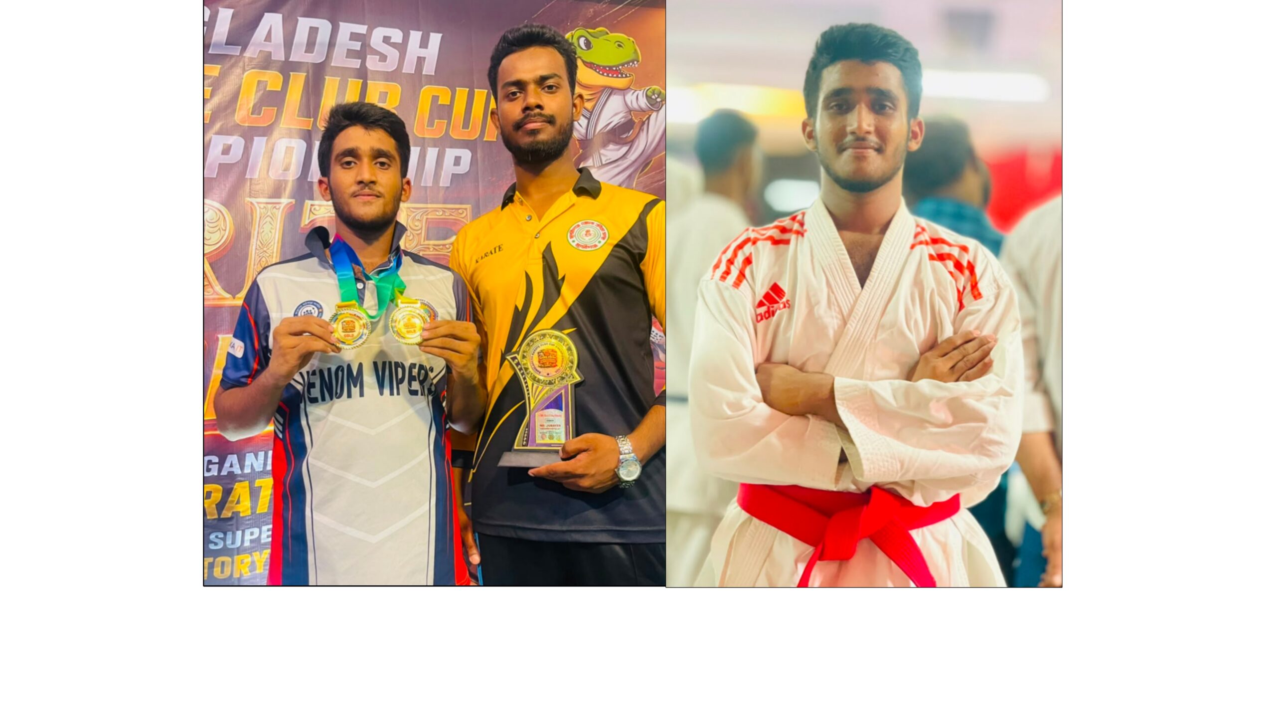 জাতীয় কারাতে প্রতিযোগিতায় ডাবল স্বর্ণ জিতেছে মুন্সিগঞ্জের হরগঙ্গার ছাত্র তামিম হাসান