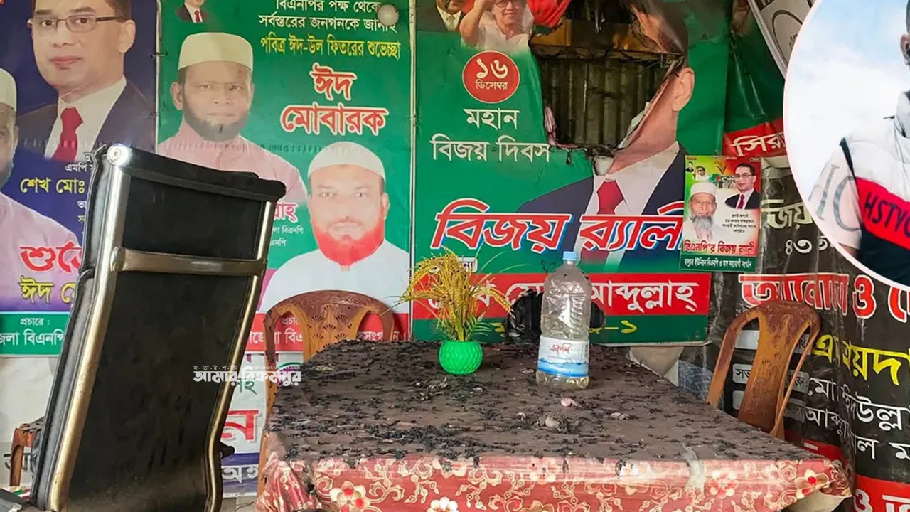 মুন্সিগঞ্জে বিএনপি কার্যালয়ে আগুন দিলো বিএনপি নেতারই ছেলে