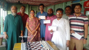 মুন্সিগঞ্জে এনসিপির সহযোগিতায় র্যাপিড দাবা প্রতিযোগিতা, প্রথম রাসেল