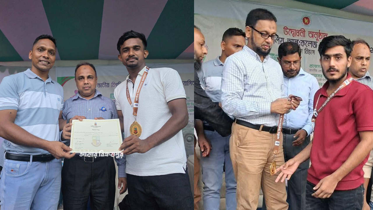 জাতীয় বিশ্ববিদ্যালয়ের ব্যাডমিন্টন ও দাবা প্রতিযোগিতায় বিভাগীয় চ্যাম্পিয়ন হরগঙ্গা কলেজ